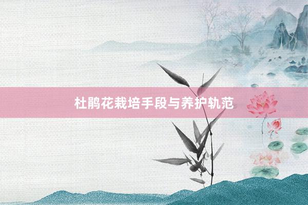 杜鹃花栽培手段与养护轨范